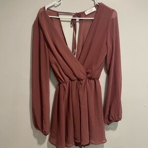 Elegant Long Sleeve Romper MOD on trend